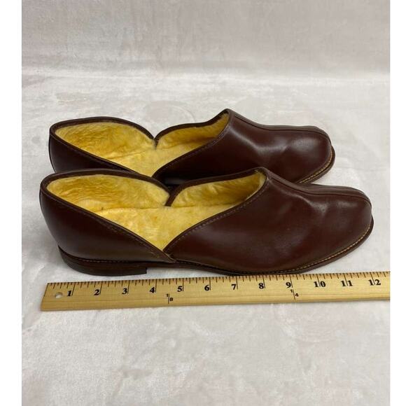 Beautiful vintage men\'s slippers with fleece lining Sz 13